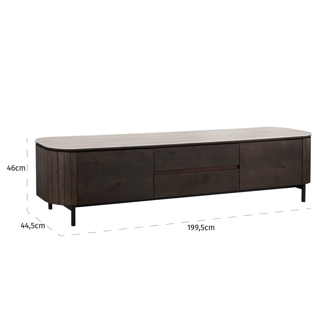 Meuble TV -Arrondi -Ritz -200 cm-richmond-majdeltier-3 Meuble TV Arrondi Ritz 200 cm