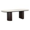 Table Ovale Ritz céramique travertin chêne 240 cm-1 Table Ovale Ritz céramique travertin chêne 240 cm