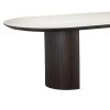 Table Ovale Ritz céramique travertin chêne 240 cm-2 (1) Table Ovale Ritz céramique travertin chêne 240 cm