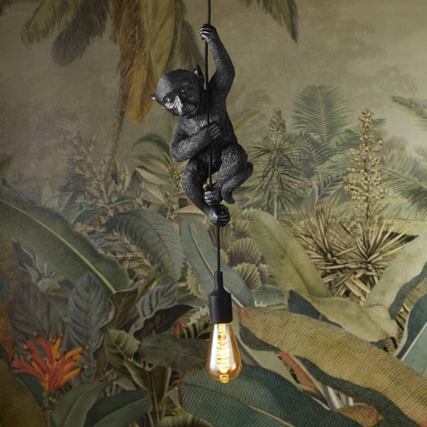 plafonnier singe Chip, noir werns