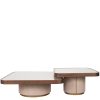 Set de 2 Table Basses-Willox-Chêne-Lin-verre-richmond-majdeltier-0 Set de 2 Tables Basses Willox Chêne et Lin et Verre