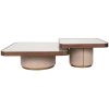 Set de 2 Table Basses-Willox-Chêne-Lin-verre-richmond-majdeltier Set de 2 Tables Basses Willox Chêne et Lin et Verre