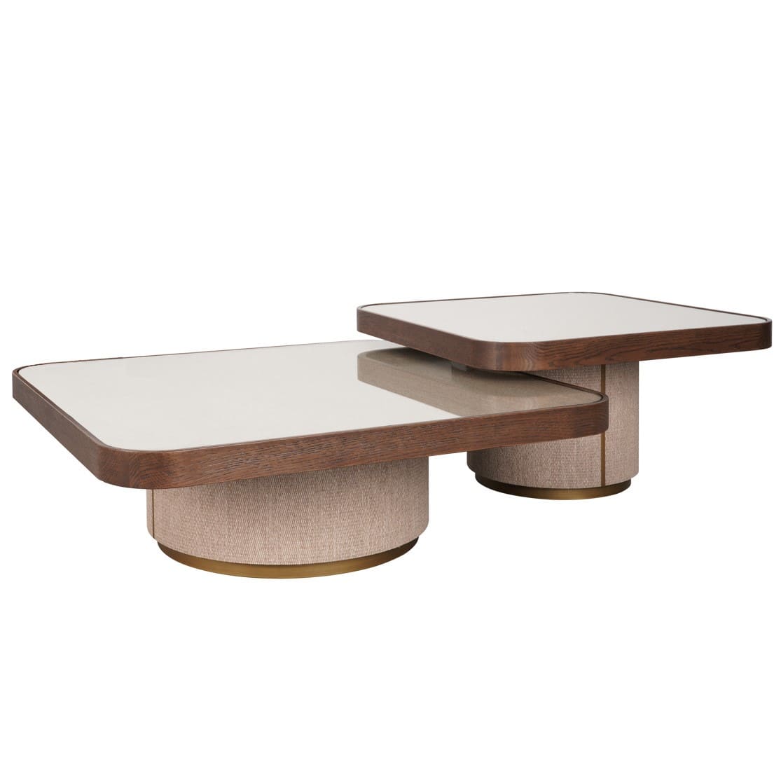 Set de 2 Table Basses-Willox-Chêne-Lin-verre-richmond-majdeltier-6 Set de 2 Tables Basses Willox Chêne et Lin et Verre