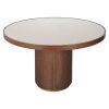 Table-Ronde-Willox-130 cm-verre-bois-lin-chéne-richmond-majdeltier-2 Table ronde Willox 130 cm - Chêne et Lin, plateau verre