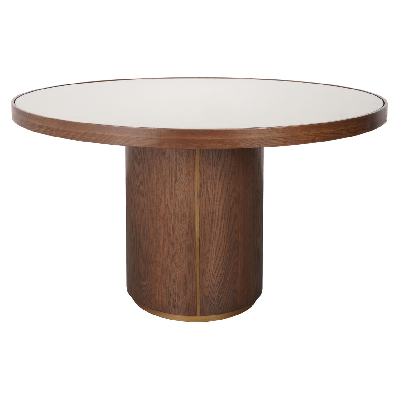 Table-Ronde-Willox-130 cm-verre-bois-lin-chéne-richmond-majdeltier-3 Table ronde Willox 130 cm - Chêne et Lin, plateau verre