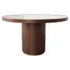 Table-Ronde-Willox-130 cm-verre-bois-lin-chéne-richmond-majdeltier-4 Table ronde Willox 130 cm - Chêne et Lin, plateau verre