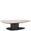 Table basse Ritz céramique travertin chêne