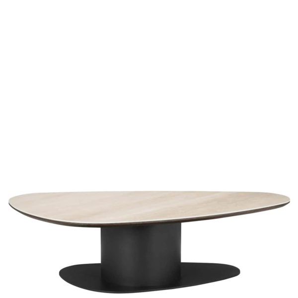 Table basse Ritz céramique travertin chêne