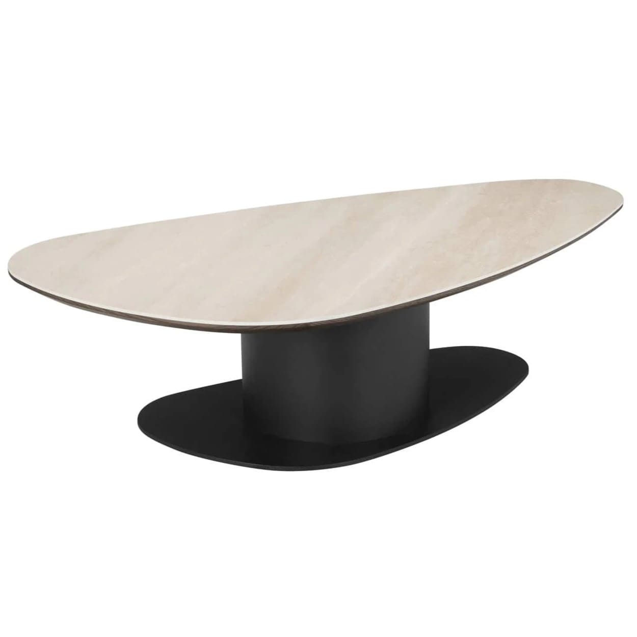 Table basse Ritz ceramique travertin chene 3