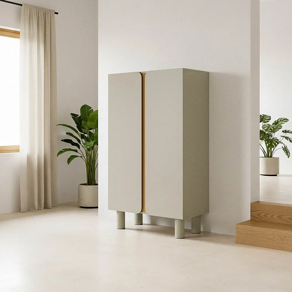 buffet armoire Yoko mi-hauteur-taupe-majdeltier buffet armoire Yoko mi hauteur taupe majdeltier