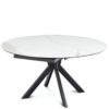 table-ceramique-extensible-livy-ronde-marbre-blanc-compact-majdeltier-2 Table Ronde Extensible en Céramique Livy - Compacte au quotidien, spectaculaire pour recevoir