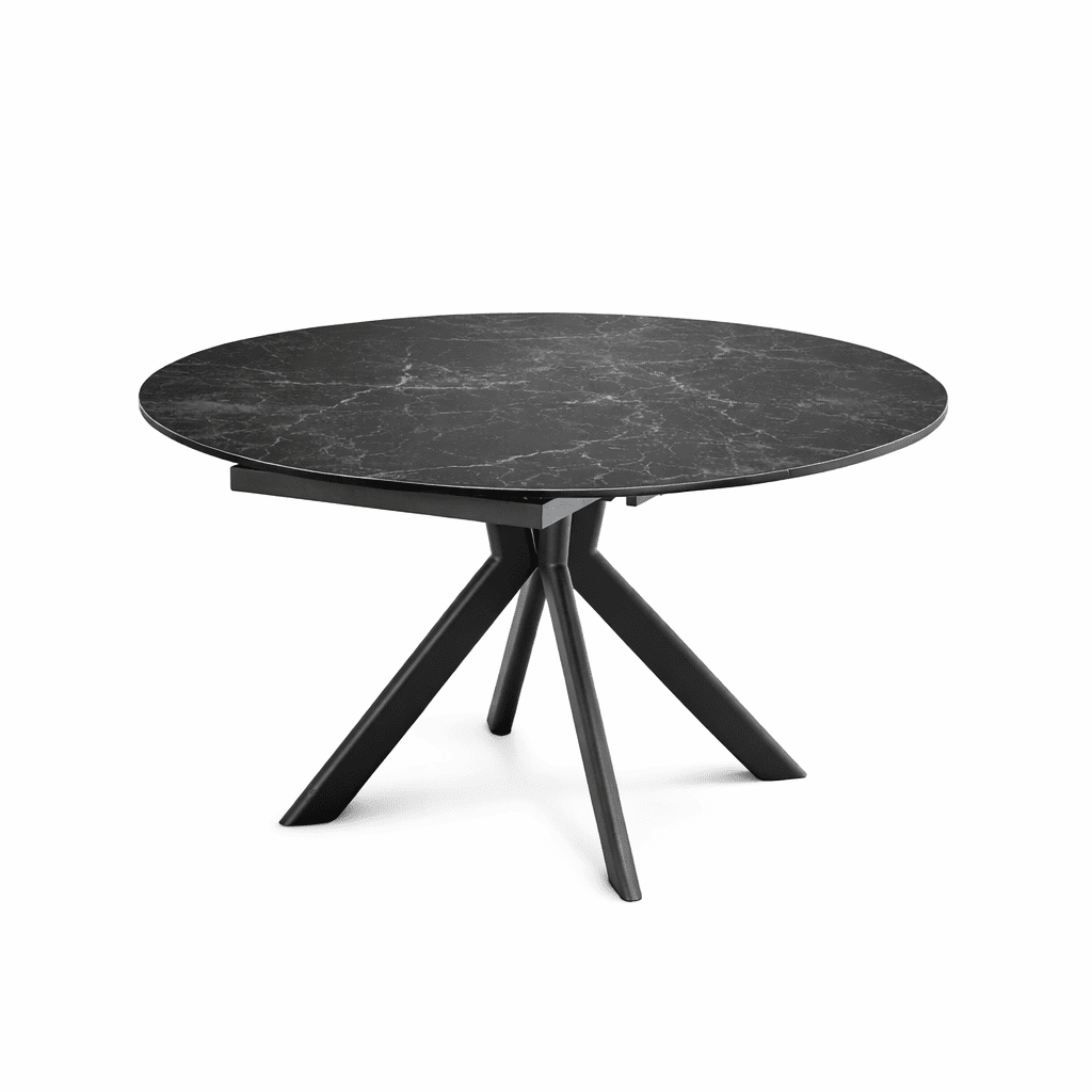 table-ceramique-extensible-livy-ronde-marbre-noir-majdeltier-2 table ceramique extensible livy ronde marbre noir majdeltier 2