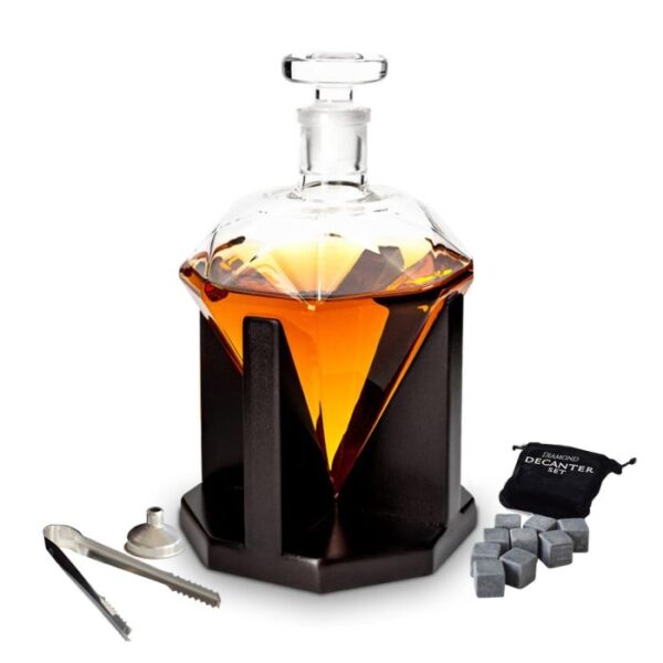 Coffret Carafe Diamant - une idée cadeau au design sculptural
