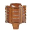 Fauteuil-Club-Riviera-Cuir-Vintage-Marron-majdeltier-5 Fauteuil Club Riviera cuir vintage marron vue arrière bois massif avec incrustations inox