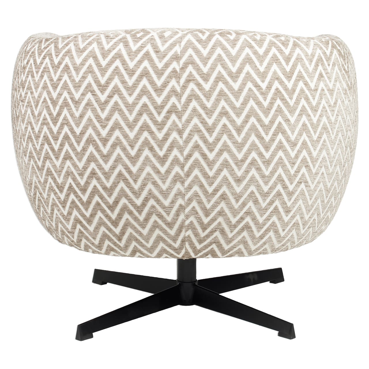 Fauteuil-pivotant-Estelle-Chevron-tissu-zig-zag-sable-confortable-richmond-majdeltier-5 Fauteuil pivotant Estelle Chevron fait main tissu sable design