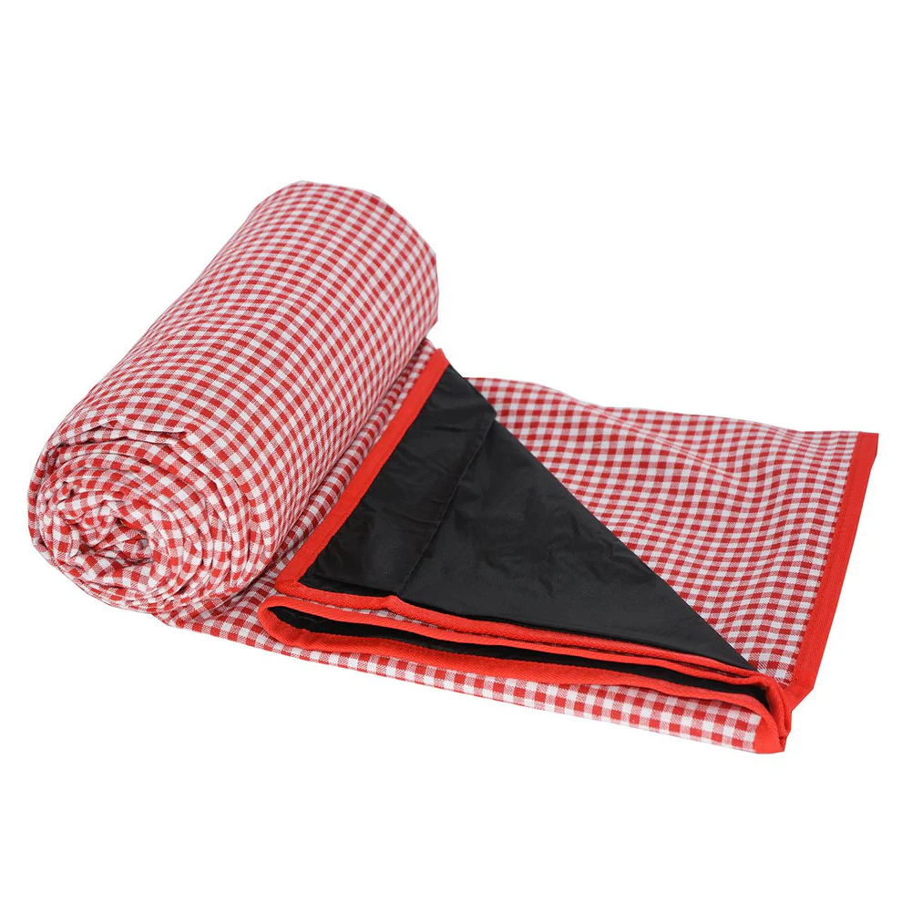 Nappe-pique-nique-carrée-vichy-rouge-140 × 140 cm-imperméable-2 Nappe pique-nique carrée vichy rouge 140 × 140 cm imperméable