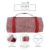 Nappe-pique-nique-carrée-vichy-rouge-140 × 140 cm-imperméable-3 Nappe pique-nique carrée vichy rouge 140 × 140 cm imperméable