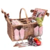 Panier-Pique-Nique-4 Personnes-Saint-Germain-vichy-rouge Panier pique-nique 4 personnes Saint-Germain vichy rouge