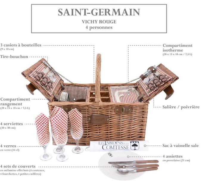 Panier_pique_nique_en_osier_vichy_rouge_4_personnes_3 Panier pique nique en osier vichy rouge 4 personnes 3