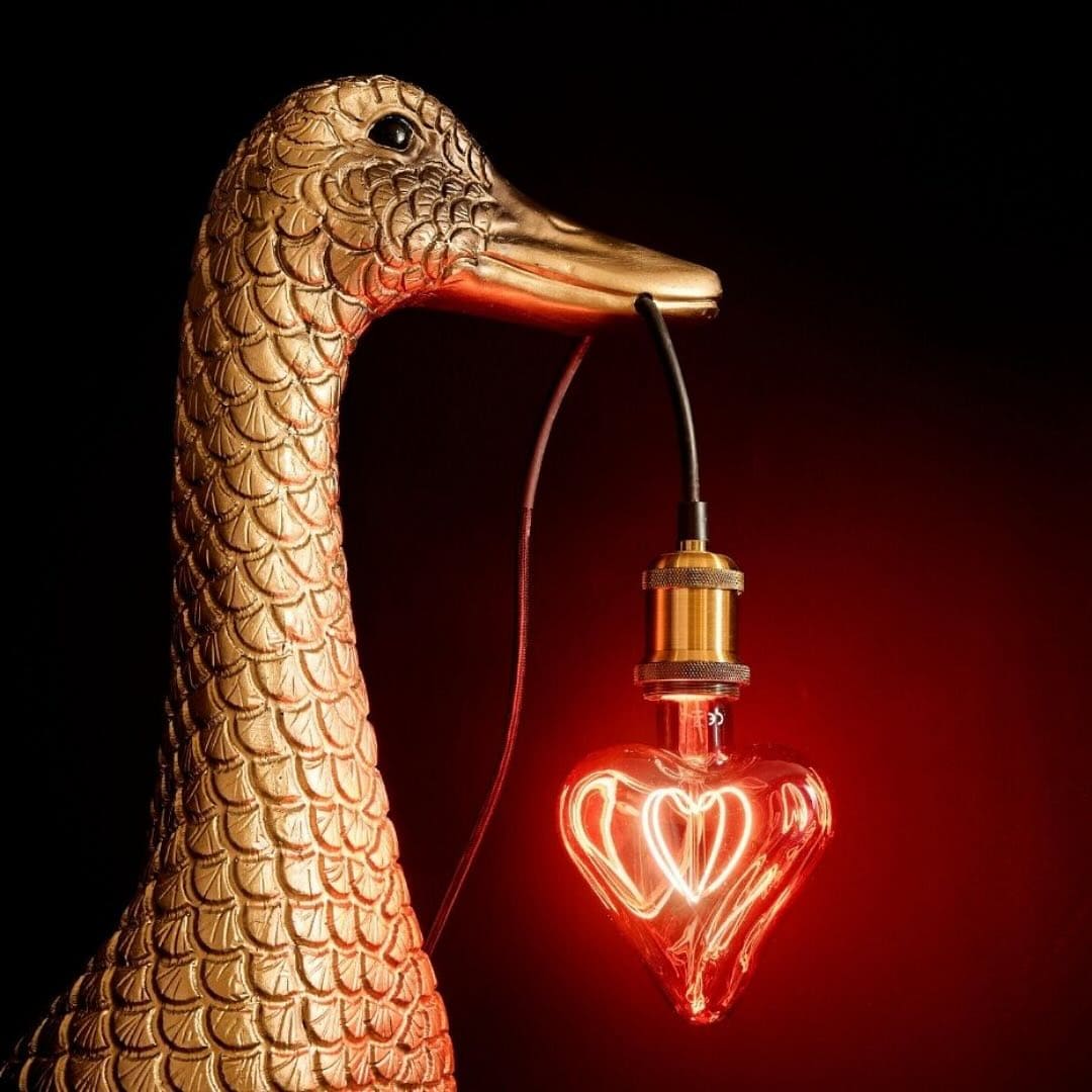 ducky werns ampoule coeur led rouge