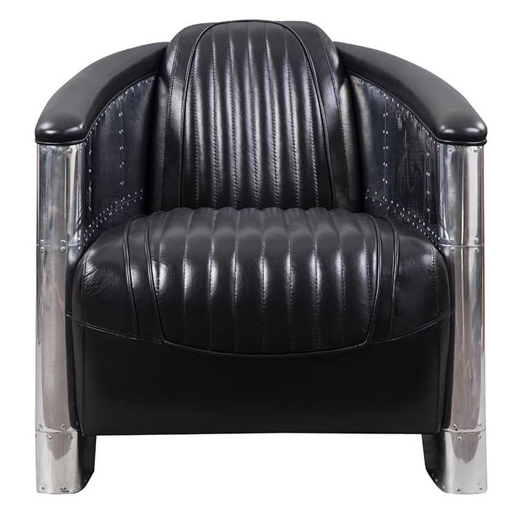 fauteuil-club-dc3-cuir-noir fauteuil club dc3 cuir noir