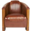 fauteuil_club_canoe_cuir_2 Fauteuil Club Canoë Cuir Marron Vintage - L'Élégance Transatlantique en Cuir et Bois