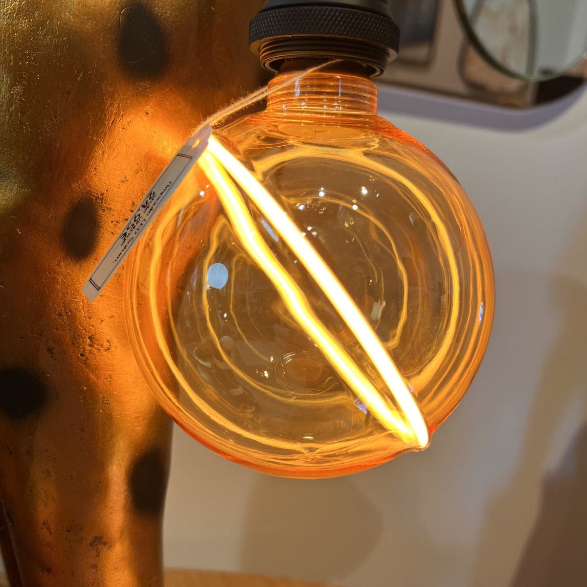 ampoule led decoration anneau saturne, blanc chaud, werns