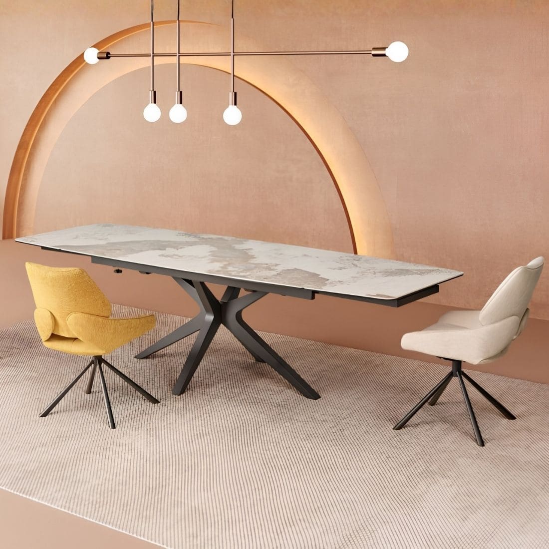 Table-Céramique-Extensible-Sirocco-Marbre-Utopia Table Céramique Extensible Sirocco Marbre Utopia brown