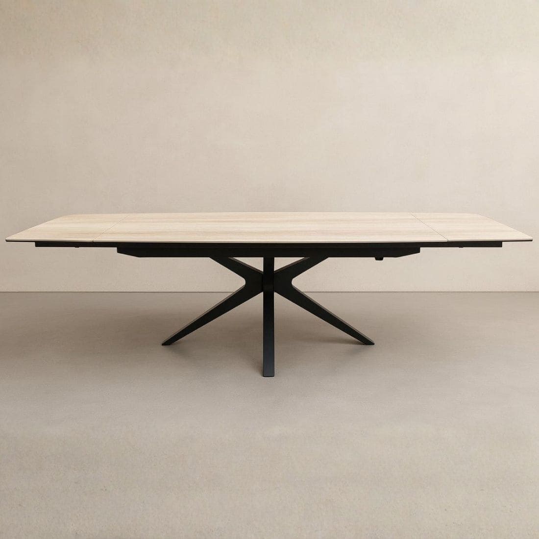 Table-Céramique-Extensible-Sirocco-Travertin-10-personnes-180cm-280cm-majdeltier-qualité-2 Table Céramique Extensible Sirocco Travertin