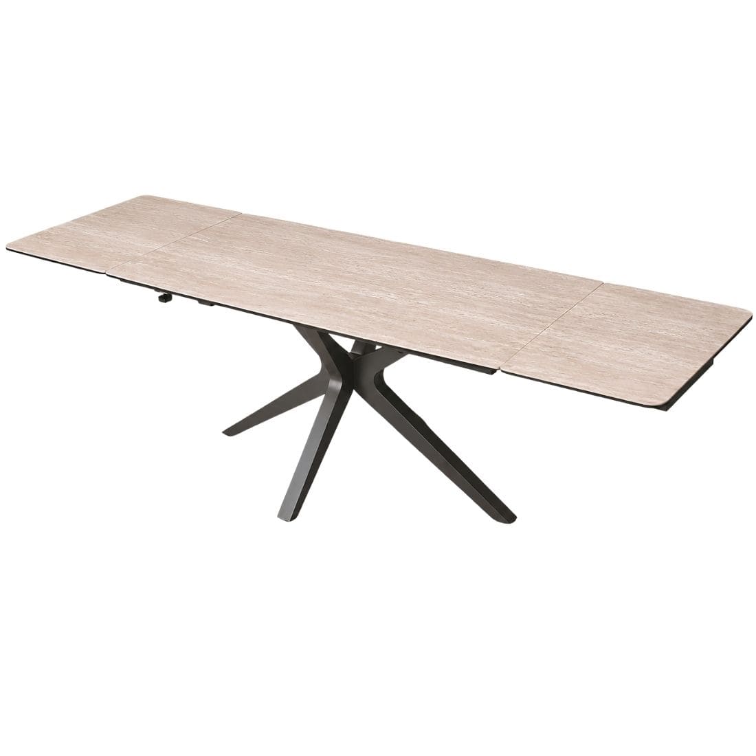 Table-Céramique-Extensible-Sirocco-Travertin-10-personnes-180cm-280cm-majdeltier-qualité-5 Table Céramique Extensible Sirocco Travertin dépliée grande table 280cm