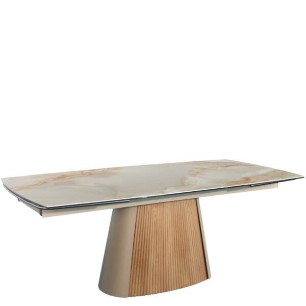 Table céramique extensible Valoise marbre beige