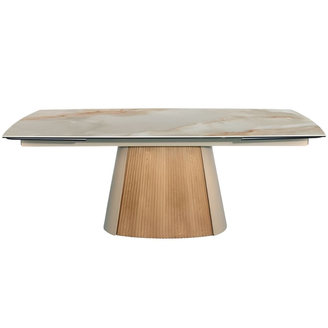 Table-Céramique-Extensible-Valoise-Marbre-Beige-veinage-facile-a-vivre-200-300-cm-2 Table céramique extensible Valoise marbre beige de face