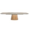Table-Céramique-Extensible-Valoise-Marbre-Beige-veinage-facile-a-vivre-200-300-cm-3 Table céramique extensible Valoise marbre beige dépliée de face 300 cm