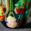 Vase Allegra en verre turquoise Art Nouveau fait main