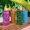 Lot-de-4-Verres-Tiki-colorés-en-Céramique - Cocktails-Tiki Bar-majdeltier-4 Lot de 4 Verres Tiki colores en Ceramique Cocktails Tiki Bar majdeltier 4