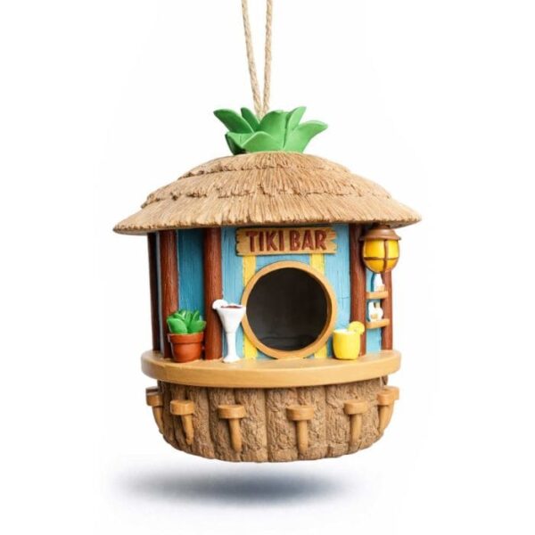 Nichoir à Oiseaux Tiki Bar - Une Cabane à Oiseaux Tropicale Pleine de Charme
