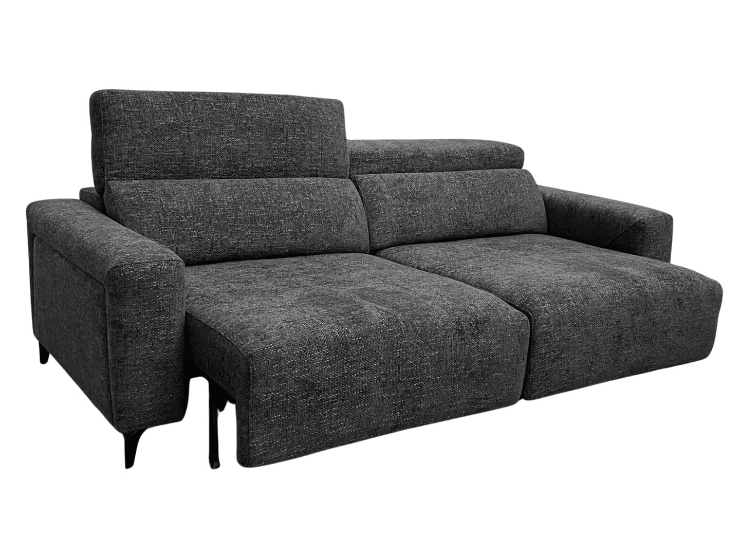 Découvrez nos canapés personnalisables et nos collections en magasin près de Lille 13 canape avec double assise coulissante format xxl, tissu noir, modèle titus