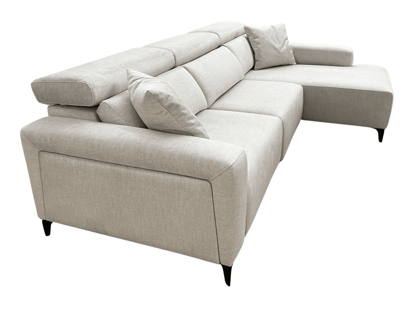 Découvrez nos canapés personnalisables et nos collections en magasin près de Lille 22 canape d'angle tissus beige, modèle titus