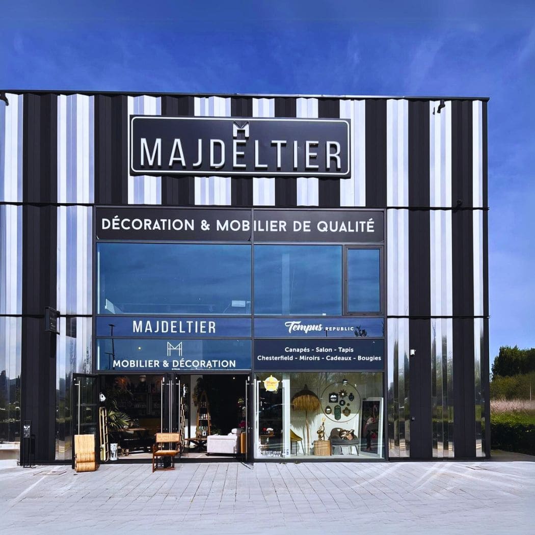 facede vue extérieure magasin Majdeltier centre promenade de flandre auchan roncq