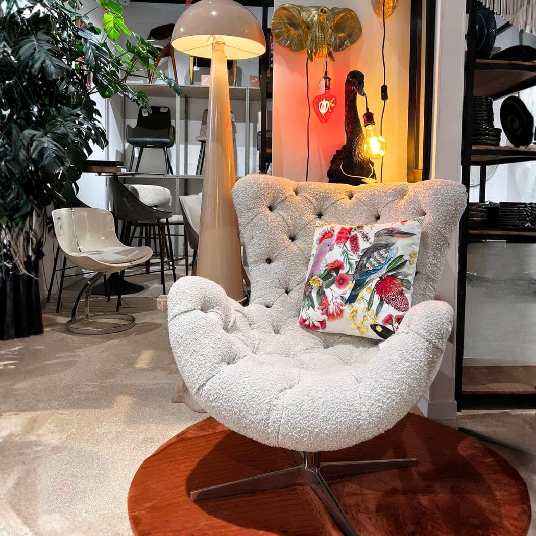 fauteuil beige design pivotant, applique werns