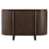 Buffet-Arrondi-Langford-Céramique- 3-portes-chene-foncé-richmond-majdeltier-2 buffet arrondi bois foncé plateau clair langford, vue de face