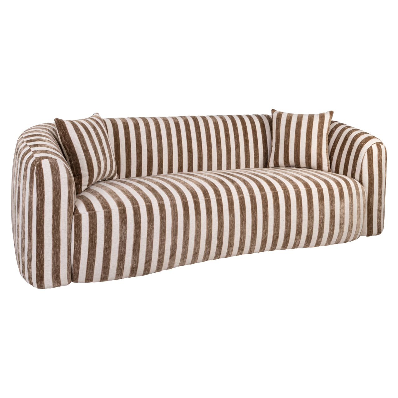 Canapé-Luxandra-Tissu-Rayures-Beige-&-Marron Canape Luxandra Tissu Rayures Beige Marron