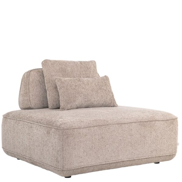 Accueil 4 Canapé Tudor 1 place fauteuil modulable mocca, vue d'angle
